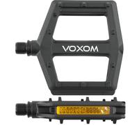 Voxom Pedales para Bicicleta Plástico de Montaña MTB Plano PE23 Negro