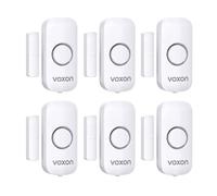 VOXON Alarma de puerta de ventana, protección antirrobo, alarma de puerta, alarma 2 en 1 y timbre, sistema de alarma inalámbrico para casa, hotel, piscina, garaje (6 unidades)