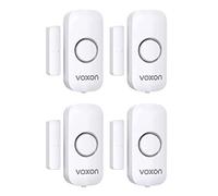 VOXON Alarma Para Puertas y Ventanas, Fácil de Instalar, Alarma Antirrobo Magnética para Puertas y Ventanas con 100 dB de Volumen para la Seguridad de los Niños en Casa y Tiendas (4 unidades)