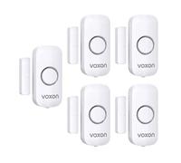 VOXON Alarma para Puertas y Ventanas, Fácil de Instalar, Alarma Antirrobo Magnética para Puertas y Ventanas con 100 dB de Volumen para la Seguridad de los Niños en Casa y Tiendas (5 Unidades)