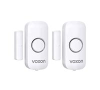 VOXON Alarma Para Puertas y Ventanas, Fácil de Instalar, Alarma Antirrobo Magnética para Puertas y Ventanas con 100 dB de Volumen para la Seguridad de los Niños en Casa y Tiendas (2 unidades)