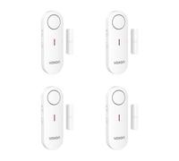 VOXON Sensores Puertas y Ventanas, Alarmas para Casa, Alarma Puerta y Timbre 2 en 1 con LED y Volumen de 3 Niveles, de Instalación Rápida, Sensor Puerta para Hogar, Oficina, Garaje, Tienda (4 PCS)