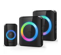 VOXON Timbre de puerta inalámbrico, kit de timbre inalámbrico enchufable, batería de timbre inalámbrico que funciona a 400 m,IP65, 3 modos de trabajo, 38 campanillas y volumen de 5 niveles