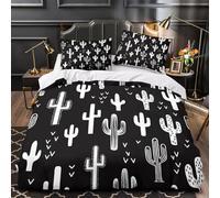 VOXYTMLWG 3 Piezas Microfibra Impresión 3D Cactus Juego Fundas Edredón Estampado 3D Funda Almohada Suave Minimalist Vector Funda Edredon for Ancianos Super King（260x220cm）