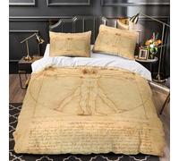 VOXYTMLWG 3 Piezas Microfibra Impresión 3D Human Anatomy Juego Fundas Edredón Diseño 3D Fundas Almohada Lavables Renaissance istic Funda de Edredón for niños Single（140x200cm）