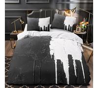 VOXYTMLWG 3 Piezas Microfibra Suave Abstracto Wall Funda de Edredón Impresión 3D Funda Almohada Transpirable Modern Minimalist Juego Fundas Edredón for Adultos Super King（260x220cm）