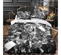 VOXYTMLWG Juego 3 Piezas Microfibra Shattered Glass Funda Edredon Impresión 3D Funda Almohada Suave Modern Abstracto Juego Fundas Edredón for Adultos Double（200x200cm）