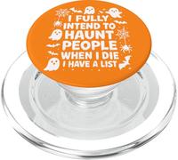 Voy a atormentar a la Gente Cuando muera Fantasma sarcástico Halloween PopSockets PopGrip para MagSafe