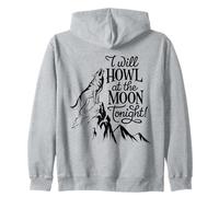 Voy a aullar a la luna esta noche Lobo Sudadera con Capucha