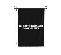 Voy a cancelar la bandera de jardín de doble cara de último minuto: 12,5 x 18 pulgadas para decoración navideña al aire libre y para el césped del patio