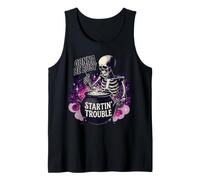 Voy a Estar Ocupado creando Problemas, Divertida Bruja esquelética Camiseta sin Mangas