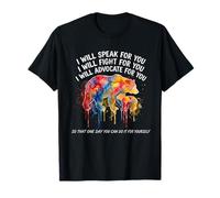 Voy a Luchar por ti Madre Oso Autismo Abogacía Mujeres Camiseta