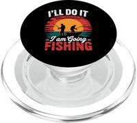 Voy a pescar - Divertido padre procrastinador, abuelo, pescando PopSockets PopGrip para MagSafe