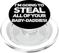 Voy a robar a tu bebé papás mujeres salvajes reinas humor PopSockets PopGrip para MagSafe
