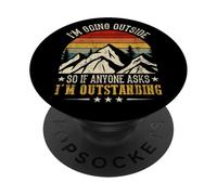 Voy a salir, así que tengo un diseño retro excepcional PopSockets PopGrip Adhesivo