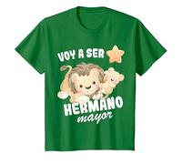 Voy A Ser Hermano Mayor 2026 Anuncio Embarazo Sorpresa Camiseta, Niños, Verde Kelly, 8 años