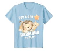 Voy A Ser Hermano Mayor 2027 Anuncio Embarazo Sorpresa Camiseta, Niños, Azul Bebé, 10 años