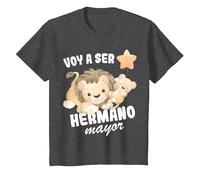 Voy A Ser Hermano Mayor 2027 Anuncio Embarazo Sorpresa Camiseta, Niños, Jaspeado Oscuro, 8 años