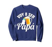 Voy A Ser Papá Futuros Padres Embarazada Primerizo Novato Sudadera, Unisex para Adultos, Azul Marino, M