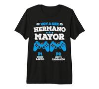 Voy a Ser un Hermano Mayor Anuncio Embarazo Niños Juego Camiseta Premium