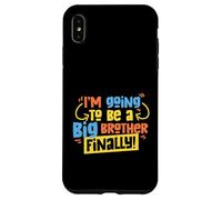 Voy a ser un hermano mayor por fin para niños e hijo Carcasa para iPhone XS Max