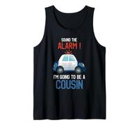 Voy a ser un primo Coche de policía Baby Reveal Party Camiseta sin Mangas