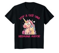 Voy a ser una hermana mayor unicornio bebé dos unicornios Camiseta