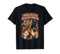 Voy a Tener éxito Porque Soy un Gato Loco Collage Meme Camiseta