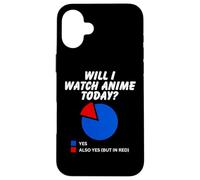 ¿Voy a Ver Anime Hoy? Sarcástico Pie Chart Ver Anime Carcasa para iPhone 16 Plus