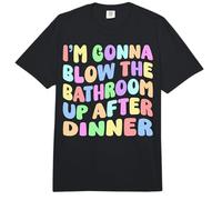 Voy a Volar el baño después de la Cena Retro Funny Meme Comfort Colors Adult Heavyweight T-Shirt