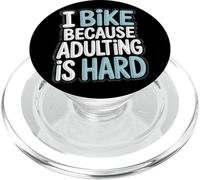 Voy en bicicleta porque ser adulto es difícil viajar en bicicleta PopSockets PopGrip para MagSafe