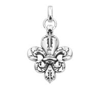 VOYADE S925 Colgante De Flores Cruzadas De Ancla De Barco Antiguo De Plata Esterlina, Moda Individual Masculina Y Femenina Con Collar De Colgante De Plata Esterlina,Plata,Pendant + Chain 65cm