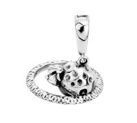 VOYADE S925 Plata De Ley Colgante Conejito Luna, Hombres Y Mujeres Sencillo Collar Colgante Personalizado De Plata De Ley,Plata,Pendant + Chain 50cm