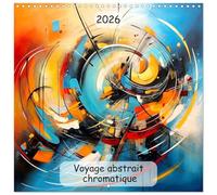 Voyage abstrait chromatique (Calendrier mural carré 2026 30 x 60 cm (ouvert)) Calendrier double avec une page pour vos prises de notes: Plongez dans ... de bleu et d'orange. (CALVENDO Art)