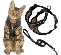Voyager Best Pet Supplies - Juego de arnés y Correa para Gato a Prueba de Escapes, con Costuras Reflectantes, Mango de Neopreno de 1,5 m, soporta Gatos pequeños, medianos y Grandes, Gatitos para