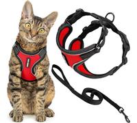 Voyager Best Pet Supplies - Juego de arnés y Correa para Gato a Prueba de Escapes, con Costuras Reflectantes, Mango de Neopreno de 1,5 m, soporta Gatos pequeños, medianos y Grandes, Gatitos para