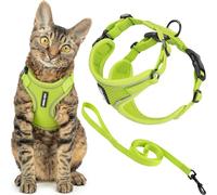 Voyager Best Pet Supplies - Juego de arnés y Correa para Gato a Prueba de Escapes, con Costuras Reflectantes, Mango de Neopreno de 1,5 m, soporta Gatos pequeños, medianos y Grandes, Gatitos para