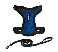 Voyager Step-in Lock - Arnés Ajustable para Gatos Conjunto de Correa para Gatos con Mango de Neopreno de 1,5 m. Compatible con Gatos de Razas pequeñas, Medianas y Grandes de Best Pet Supplies - Azul