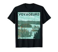 Voyageurs National Park Retro Rainy Lake Camiseta gráfica económica
