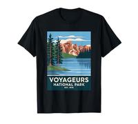 Voyageurs National Park Vintage Camping Senderismo Hombres Mujeres Camiseta