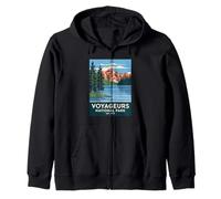 Voyageurs National Park Vintage Camping Senderismo Hombres Mujeres Sudadera con Capucha