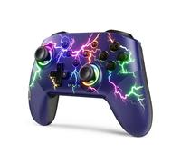 VOYEE Switch Controllers Compatible with Switch 2/Lite/OLED/PC Windows, 1000mAh Programmable RGB Lightning LED, Wireless Pro Controller with One Key Pairing/Wake Up/Turbo/Vibration
