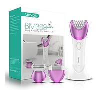 VOYOR Depiladora Electrica Mujer, Maquina Depilar Mujer 3 en 1, Depiladora Recargable e Inalámbrica para Pierna Brazo con 30 Pinzas, Depiladora Elétrica para Mulher BM300 (Morado)
