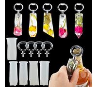 Voyyphixa 10 moldes de silicona para abrebotellas para resina epoxi, moldes de resina hexagonal, kit de silicona para principiantes, bricolaje vela, prisma piramidal