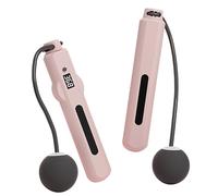 Voz inteligente de salto inalámbrico de salto de salto para hombres de fitness mujeres niños (Pink)