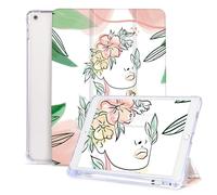 Vozehui 10.2 Pulgadas Funda para iPad 9ª/8ª/7ª Generación Funda con Soporte para Lápiz,Tri-Fold Stand Auto Sleep Wake Shockproof Cover con Carcasa Trasera Transparente para iPad 10.2 2021/2020/2019