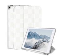 Vozehui Funda 10.2/10.5 Pulgadas Linda a Cuadros para iPad 9ª/8ª/7ª/Air 3ª/Pro Generación con Soporte para Lápiz, Funda Protectora Antichoque con Soporte Plegable y Función Sleep Wake para iPad 9ª/8ª