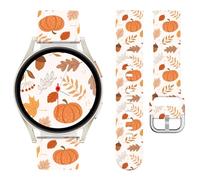 Vozehui Pulsera de Halloween de 20 mm compatible con Samsung Galaxy Watch 7 6 5 4 FE 40 44 mm pulsera para mujeres y hombres, pulsera de calabaza deportiva para Active 2/Galaxy Watch 3 41 mm/Garmin
