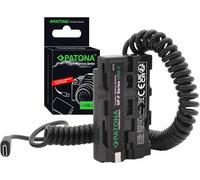 VP-NPF Dummy Batería USB-C Premium Adaptador de Corriente Cargador Compatible con Sony NP-F550 NP-F750 NP-F960 NP-F970 NP-FM500 NP-FM500H para monitores Luces Video LED videocámaras