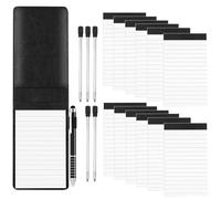 VPAFPEKG Mini Bloc de Notas A7, Cuadernos Pequeños, Set Libreta Pequeña de Bolsillo A7 19 Piezas, Pelle PU Mini Block de Notas con 12 Blocs de Repuesto y Bolígrafo Metálico para Hogar Escuela Oficina
